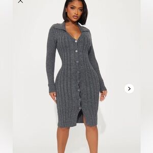 NWT Gray Sweater Midi Sz XS